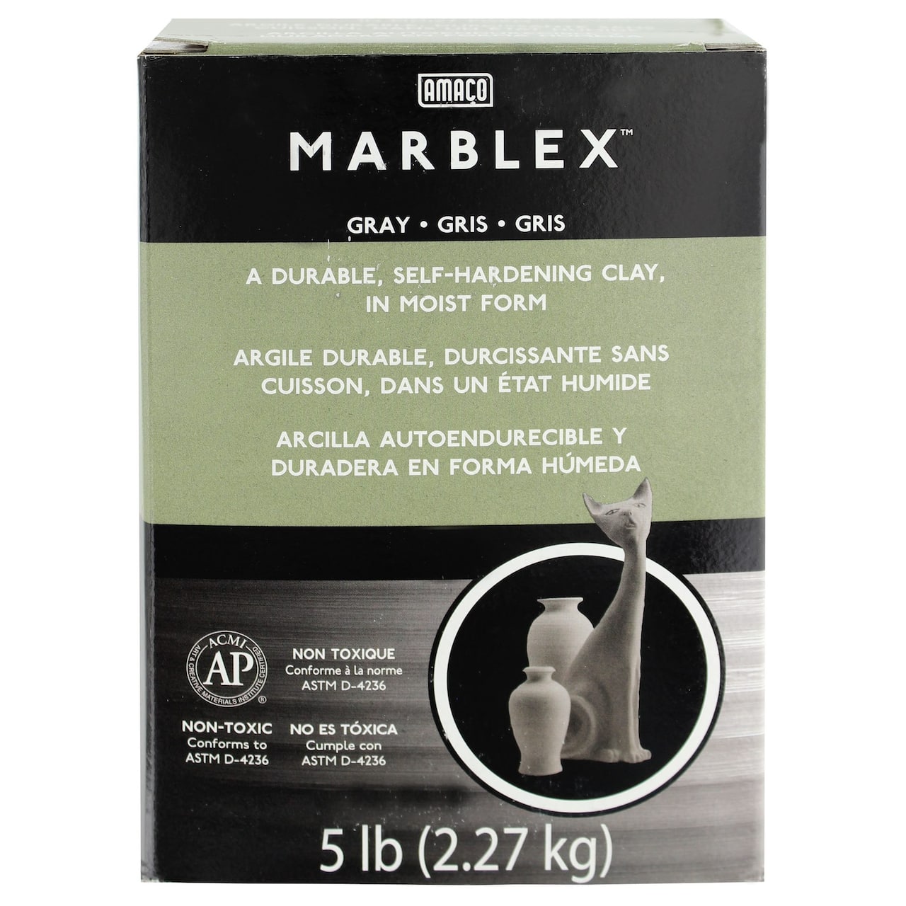Amaco Marblex&#x2122; Gray Self-Hardening Clay, 5lb.